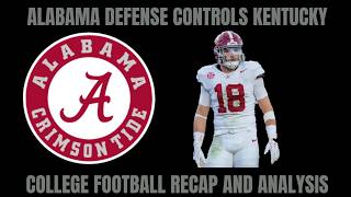 Alabama Vs Kentucky Reaction & Analysis | How Elite Is Crimson Tide Defense Truly? College Football