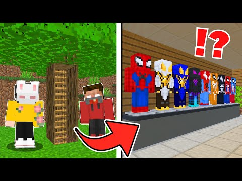 I Built a SECRET SPIDERMAN BASE in Minecraft! (Tagalog)