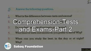 Comprehension-Tests and Exams-Part 2
