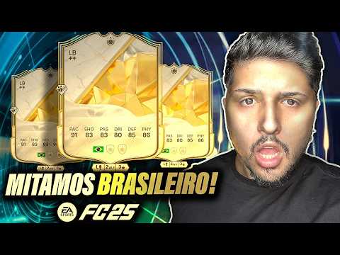 INSANO! TIREI UM ICON BRASILEIRO E UM NUMBER FUT BRABO! EA FC 25