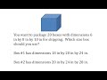 Packaging and Volume of Boxes