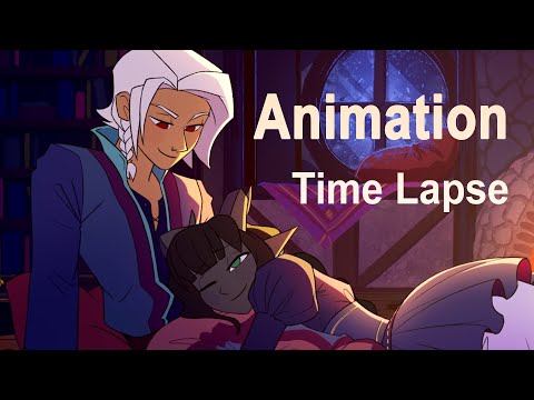 Fireplace Scene Time Lapse | Animation Speedpaint |