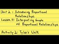 Tyler's Walking Rate and Proportionality