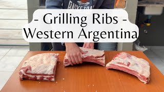 Grilling Ribs In Western Argentina | Open Fire Cooking