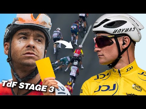 Did Coquard Cause This Race-Ending Crash? + MANY Yellow Cards – Wild Ones TdF Stage 3 Highlights