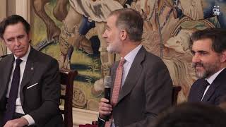 S.M. el Rey recibe a los participantes en la XX edición del Programa “Becas Europa” de la Universidad Francisco de Vitoria (UFV)