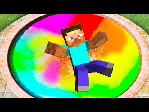 GTA 5 Jake From Minecraft Rainbow Pool Jumps & Ragdolls (Funny Fails)