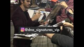 Silence Andrew Garfield signing autographs