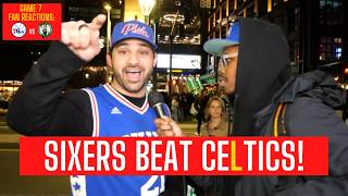 Sixers WIN in 7! Fans REACT to Celtics First Round Victory.