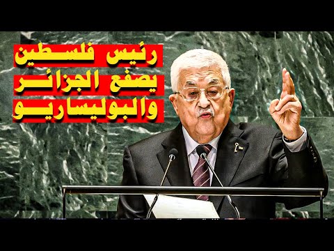 رئيس فلسطين يوجه ضربة قاضية للجزائري و صنيعتها البوليساريو فلسطين هي  المستعمر الوحيدة في العالم