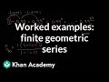 Geometric Series and Recursive Sequences