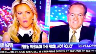 Megyn Kelly introduces Mike Fuckabee live on Fox