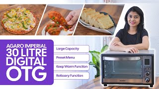 30L OTG with Preset Cooking/Baking Modes 🍰| 3 Delicious Recipes in AGARO Imperial Digital OTG ✨