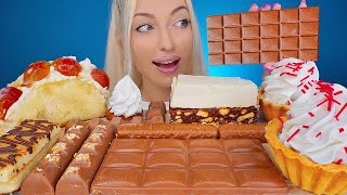 ASMR CHOCOLATE, CAKE, CANDY BARS, FRUIT PASTRIES, DESSERT, MUKBANG, 다양한 초콜렛 디저트 먹방