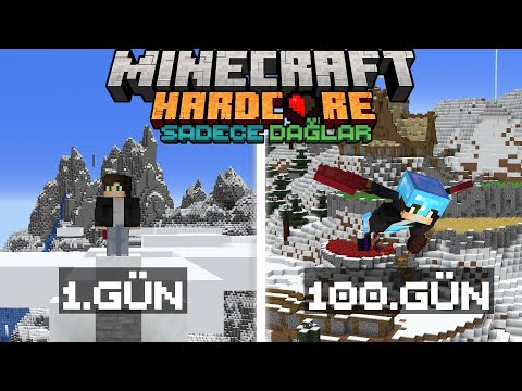 Sadece 1.18 DAĞLARINDA MİNECRAFT'TA 100 Günümü Geçirdim! İşte Olanlar..