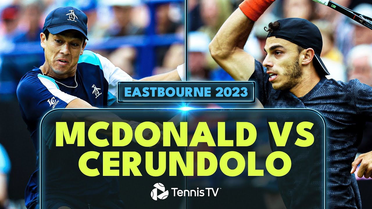 McDonald vs Cerundolo ENTERTAINING Match | Eastbourne 2023 Semi-Final Highlights