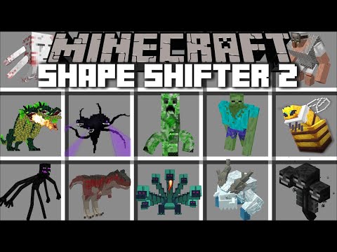 Minecraft SHAPE SHIFTING MORPH MOD / MORPHING IN TO BOSSES TO FIGHT MONSTERS !! Minecraft Mods