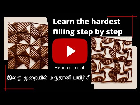 Henna tutorial | learn the hardest filling step by step