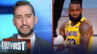 First Things First | Nick IMPRESSED by LeBron 27 Pts, 10 Reb. 10 Ast in Lakers def. Nuggets 114-93