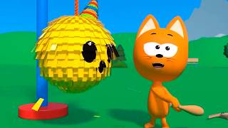 Las nuevas piñatas sorpresa 🐱 Juegos infantiles y dibujos animados 🐱  El gatito Koté