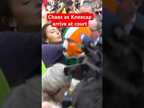 Total chaos as Kneecap rapper Mo Chara arrives at court