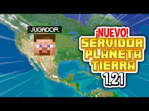 ✅ NUEVO SERVIDOR SURVIVAL del PLANETA TIERRA a ESCALA REAL para Minecraft PE 1.21! [Java y Bedrock]🤩