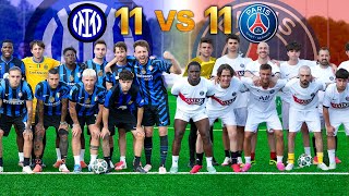 INTER vs PSG - 11 vs 11 FOOTBALL CHALLENGE!! w/YouTube Italia
