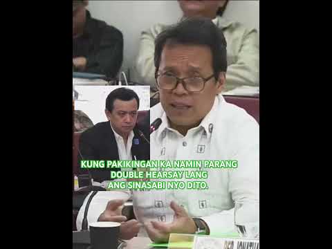 Hearsay lang ang sinasabi nyo dito Mr. TRILLIANES #congressnews