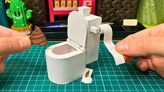Como hacer un Inodoro o Retrete de papel Casero - Manualidades con Papel - Papercraft