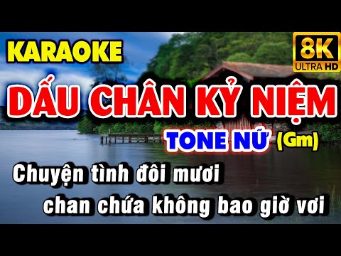 Karaoke DẤU CHÂN KỶ NIỆM Tone Nữ Gm | Nhạc Sống KLA | Karaoke 9669