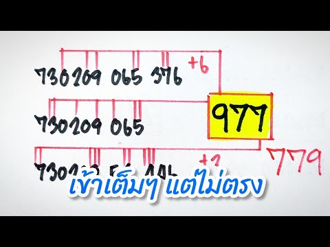 3ตัวบนตรงชุดเดียว เข้าจริงๆแต่ไม่ตรงหลัก ได้977 แต่ออก779