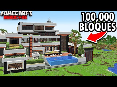 Construí la MANSIÓN Más Grande del Mundo en Minecraft Hardcore