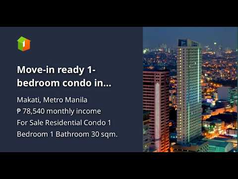 Move-in ready 1-bedroom condo in prime Makati location