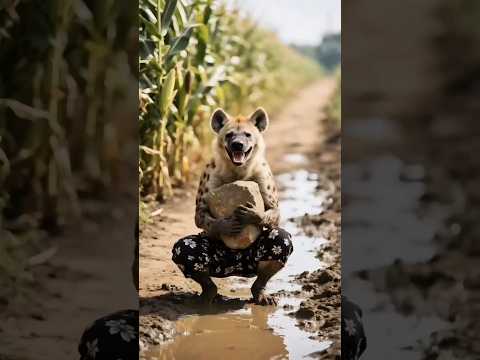 हाइना की चाल से बर्बाद हुआ गधा 🍅 | मज़ेदार शॉर्ट स्टोरी | Funny Animal Story in Hindi | #shorts #ai