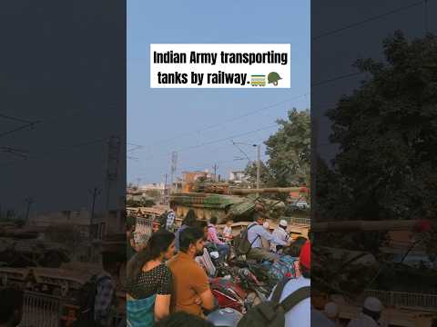 Indian Army transporting tanks by railway 🚃🪖🇮🇳 #indianarmy #tanks #indianrailways