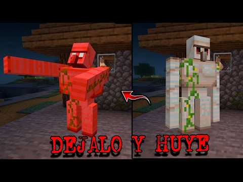 SI un iron golem rojo comienza a M∆T∆R a los aldeanos, DEJALO Y HUYE | Creepypasta minecraft