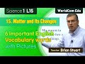 Changing Matter and Mixtures Concepts