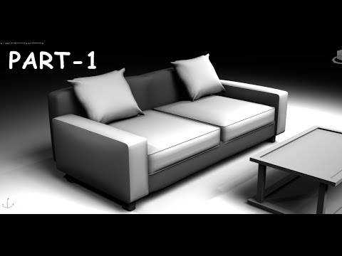 Modeling simple sofa 3DS MAX 2015 tutorial - YouTube