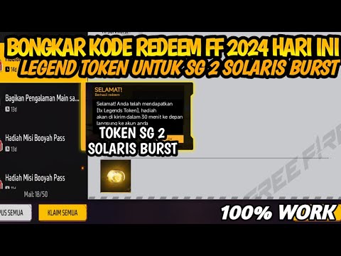 KODE REDEEM FF!! KODE REDEEM FREE FIRE TERBARU 4 Januari 2025 HARI INI‼️