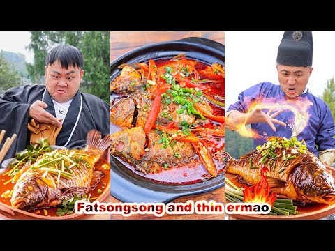 It's magic! Songsong Ermao uses Chinese Kung Fu to make food delicious🔥 | mukbang