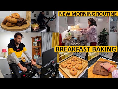 6 AM Life Routine - Meditation, Excersize & Breakfast Cooking | Homebaked Bagel & Banana Sheet Cake