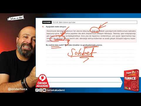 8. Sınıf Türkçe / 2. Dönem - 2. Sınav 🚀 Türkçe / Önder Hoca 🚀