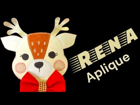 Como fazer aplique de Rena na máquina doméstica para roupas de Natal