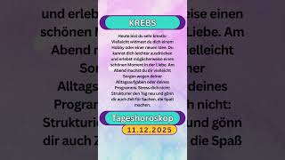Tageshoroskop für Donnerstag, 11.12.2025 #astrologie #horoskop #tageshoroskop