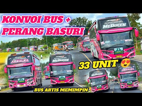 PERANG TELOLET BASURI + KONVOI 33 BUS ROMBONGAN ZIAROH  FULL NADA TERBARU 🤩 SERU BANGET