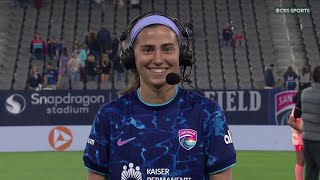 Sideline Interview: Lia Godfrey Scores the Game-Winner to Secure a Win for San Diego