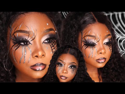 Easy Spider Halloween Makeup 🕷️🕸️ | Ariel Black