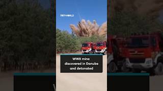 Police and bomb squad detonate World War II mine found in Danube