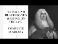 Blackstone's Legal Philosophy and Influence