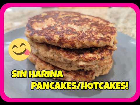 Sin Harina Pancakes/Hotcakes - Platano, Avena, Almendra - Tutorial